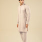 Tabir - Beige Raw Silk Embroidered Kurta Trouser - Men