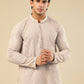 Tabir - Beige Raw Silk Embroidered Kurta Trouser - Men