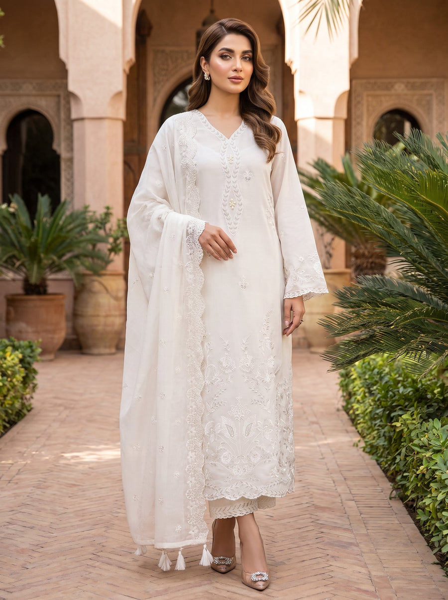 03 Piece Ready to wear Embroidered