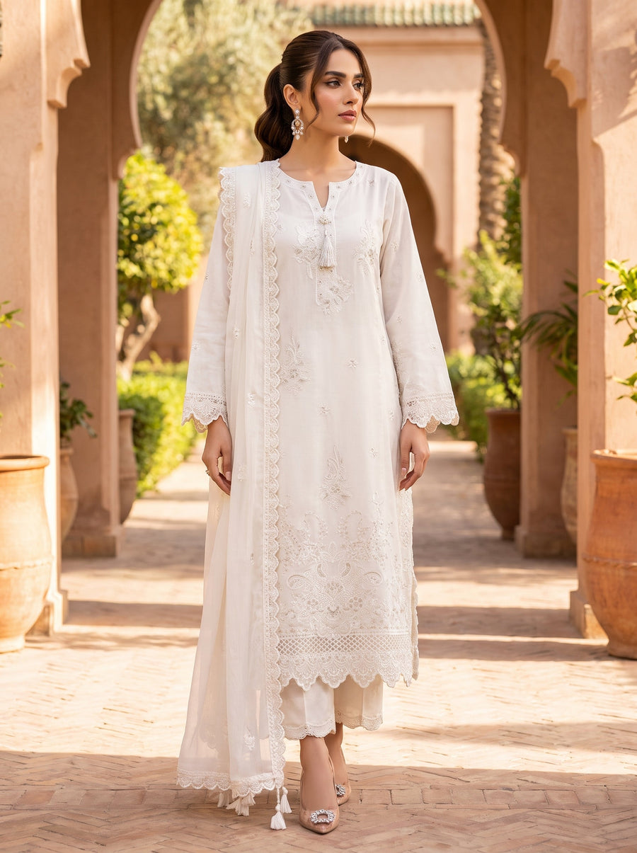 03 Piece Ready to wear Embroidered
