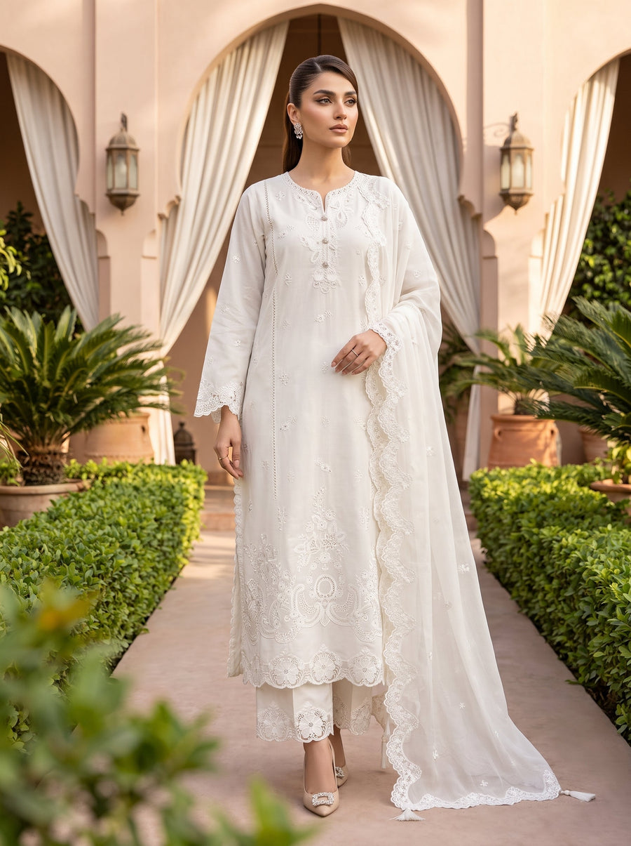 03 Piece Ready to wear Embroidered
