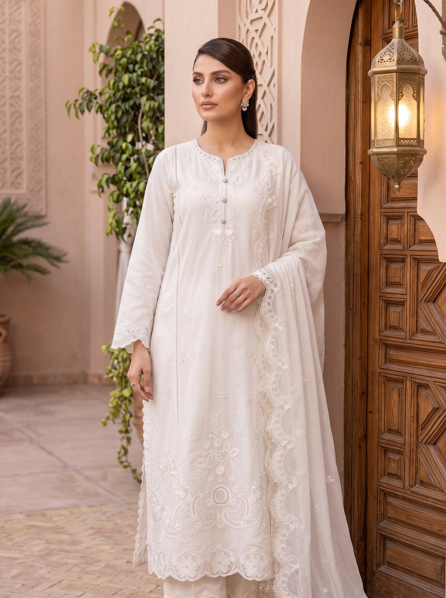 03 Piece Ready to wear Embroidered