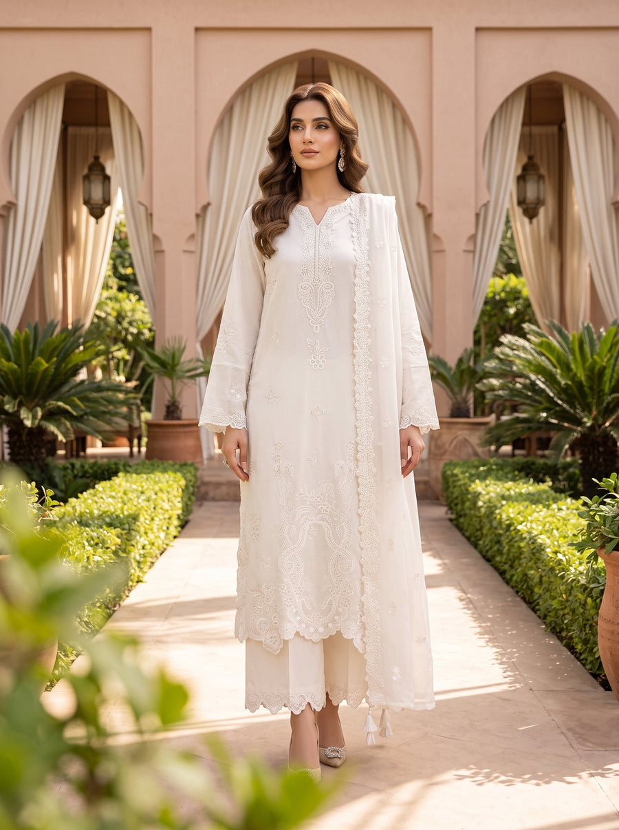 03 Piece Ready to wear Embroidered