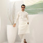 Bosky White Cotton Embroidered Kurta Trouser - Men