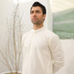 Bosky White Cotton Embroidered Kurta Trouser - Men