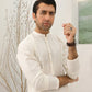 Bosky White Cotton Embroidered Kurta Trouser - Men