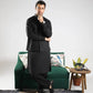 Black Soft Cotton Kurta Shalwar with Waistcoat - Men