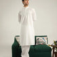 Off White Soft Cotton Kurta Shalwar - Men
