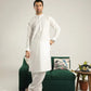 Off White Soft Cotton Kurta Shalwar - Men