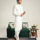 Off White Soft Cotton Kurta Shalwar with Waistcoat - Men