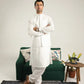 Off White Soft Cotton Kurta Shalwar with Waistcoat - Men