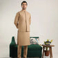Camel Cotton Soft Kurta Trouser with Waistcoat - Men