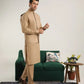 Camel Cotton Soft Kurta Trouser with Waistcoat - Men