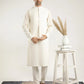 Bosky White Soft Cotton Kurta Trouser with Waistcoat - Men