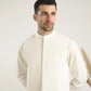Bosky White Soft Cotton Kurta Trouser with Waistcoat - Men