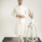 Bosky White Soft Cotton Kurta Trouser with Waistcoat - Men