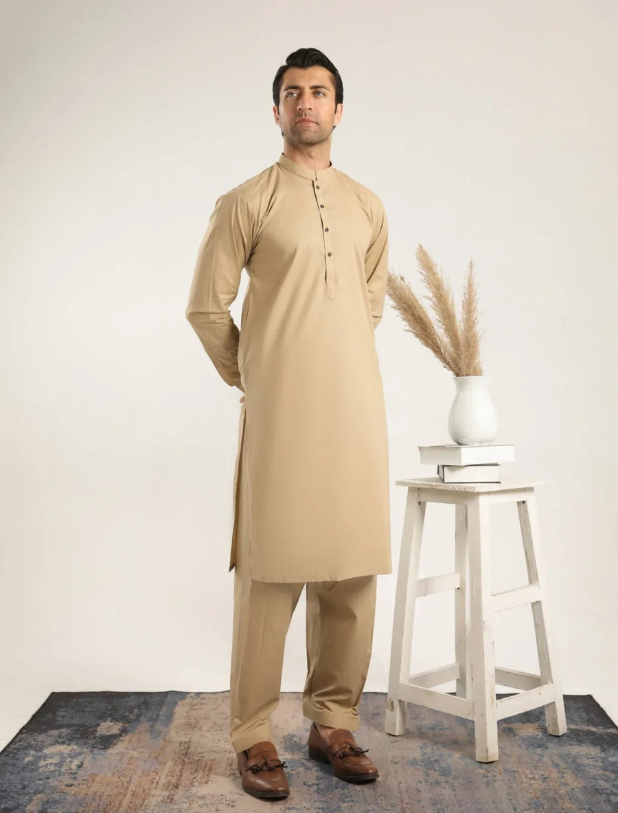 Ivory Skin Soft Cotton Kurta Shalwar - Men