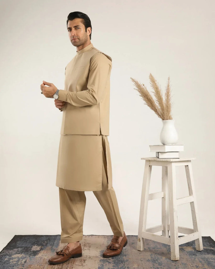 Ivory Skin Soft Cotton Waistcoat - Men