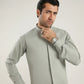 Light Mint Soft Cotton Kurta Trouser with Waistcoat - Men