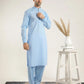 Sky Blue Soft Cotton Kurta Shalwar - Men