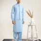 Sky Blue Soft Cotton Waistcoat - Men