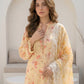 03 Piece Unstitched Printed with Embroidered Lawn Cutwork Dupatta