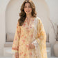 03 Piece Unstitched Printed with Embroidered Lawn Cutwork Dupatta