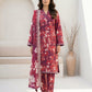 03 Piece Unstitched Printed with Embroidered Lawn Cutwork Dupatta