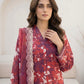 03 Piece Unstitched Printed with Embroidered Lawn Cutwork Dupatta