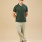 Waffle Bottle Green Revere Polo