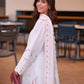 03 Piece Stitched Embroidered Jacquard With Embroidered Chiffon Dupatta
