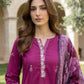 03 Piece Unstitched Dyed Embroidered with Printed Chiffon Dupatta