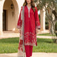 03 Piece Unstitched Dyed Embroidered with Printed Chiffon Dupatta