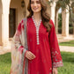 03 Piece Unstitched Dyed Embroidered with Printed Chiffon Dupatta