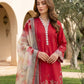 03 Piece Unstitched Dyed Embroidered with Printed Chiffon Dupatta