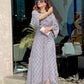 Net Kaftan Shirt Grey