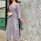Net Kaftan Shirt Grey