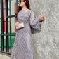 Net Kaftan Shirt Grey