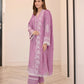 03 Piece Stitched Embroidered Jacquard With Embroidered Chiffon Dupatta