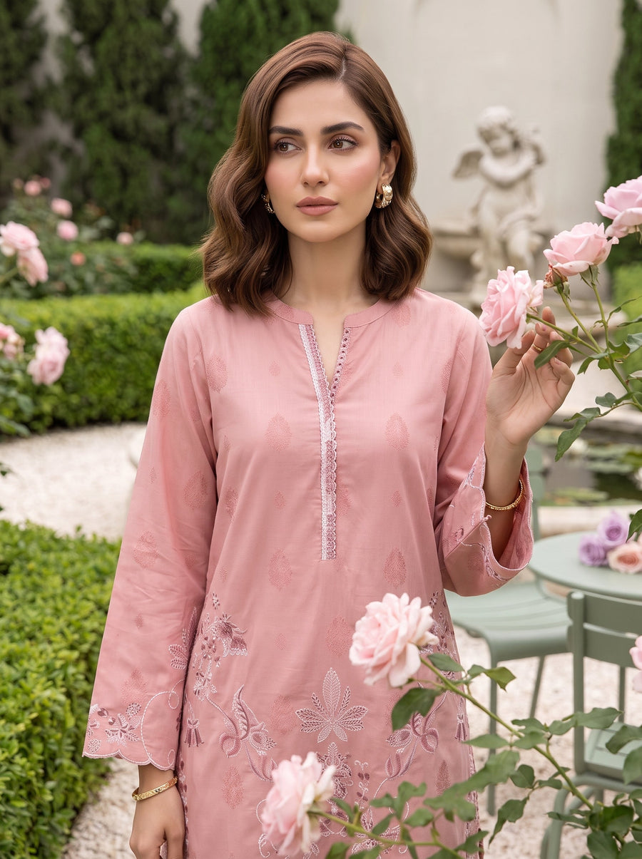 02 Piece Ready To Wear Embroidered Shirt & Trouser