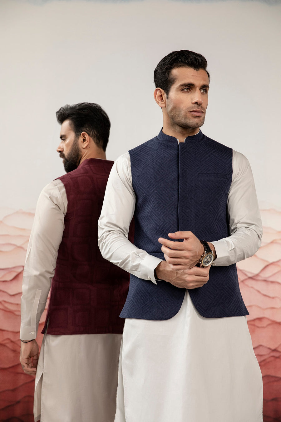 WAISTCOAT-JACQUARD-NAVY-IST-109
