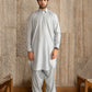 Ice Blue French Collar Kameez Shalwar - Men