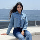 Ice Blue Cropped Jacket