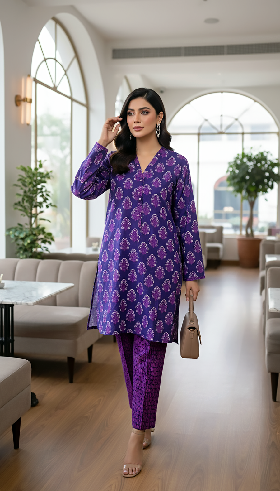 02 Piece Ready to wear Printed Shirt & Trouser