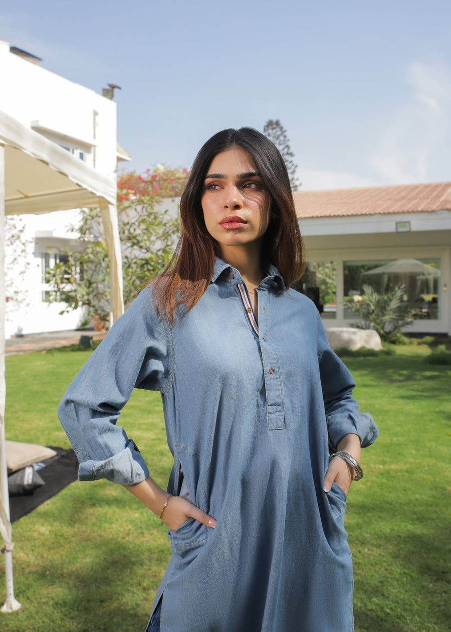 Inweave Blue Kurta Her