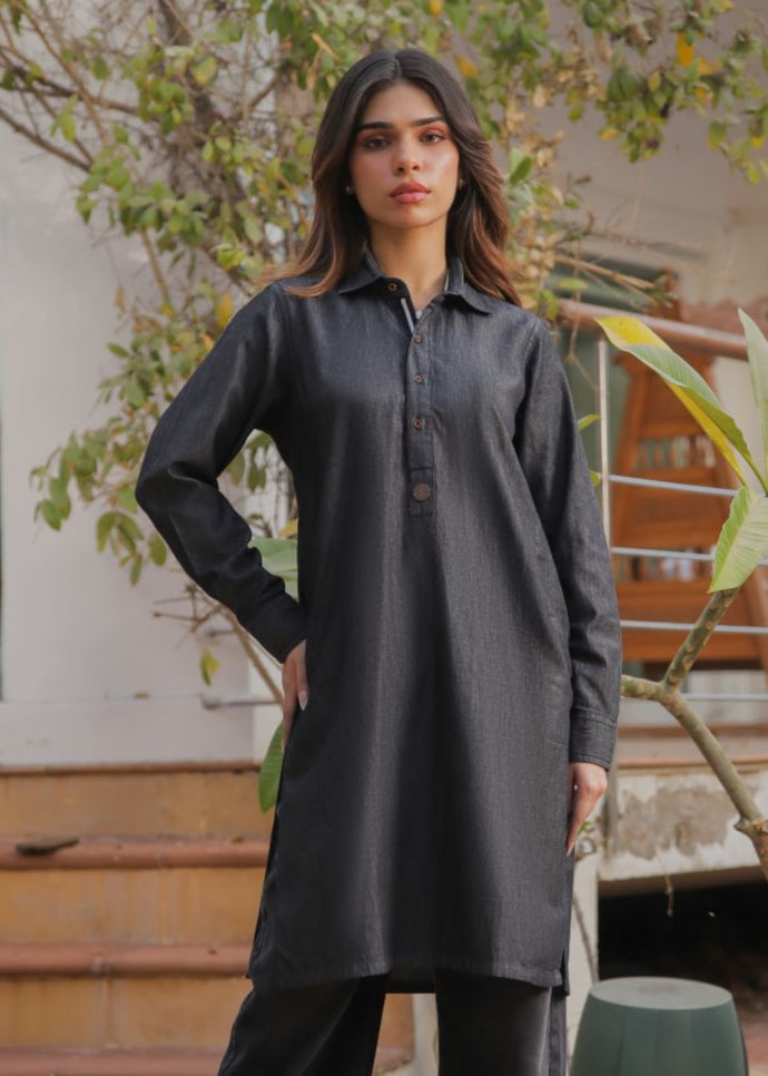 Inweave Charcoal Kurta Her