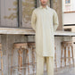 Ivory French Collar Kameez Shalwar - Men