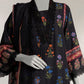 Black Dobby Digital Printed 2Pc Unstitched