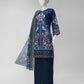 Blue Printed Dobby Unstitched 2Pc