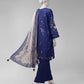 Blue Printed Dobby Unstitched 2Pc